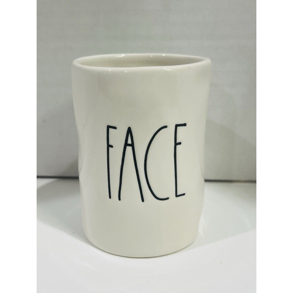 Rae Dunn FACE Bathroom Cup Holder Cosmetic Organizers Cotton ball